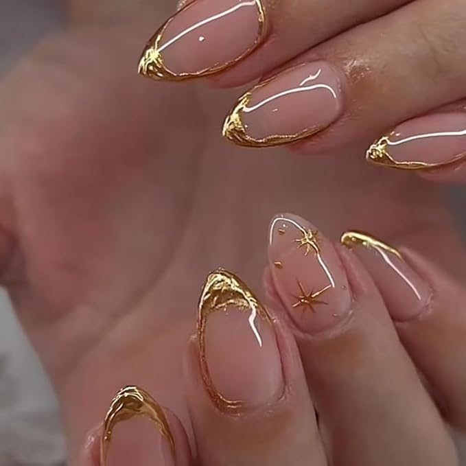 10PCS Diamond French Press-On Nails 2